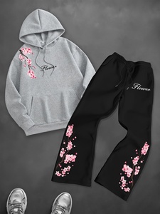 Conjunto Deportivo de Forro Polar Unisex al por Mayor, Sudadera con Capucha y Pantalones Jogger, Ropa Deportiva Informal de Invierno Personalizada - Product Image 1