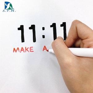 SYH Magnetic Dry Erase Whiteboard with Silver <b>Plastic</b> <b>Frame</b> - Product Image 3