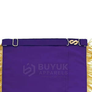 Delantales de Masonería de Alta Calidad, de Cuero, Bordados, Hechos a Mano, Ajustables, Diseño Ceremonial de Lujo, con Pin de Seguridad, Lavables - Product Image 4
