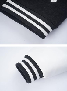 Vestes universitaires pour hommes HOOD CREW, manches en simili cuir, style Letterman, veste de baseball pour garçons, personnalisable, vente en gros - Product Image 6