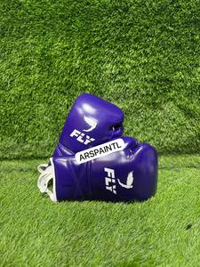 Gants de boxe professionnels de qualité supérieure, très demandés, en cuir de vachette véritable, couleur violette, nouvelle arrivée. - Product Image 1