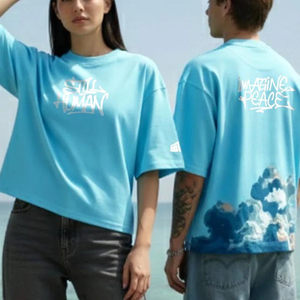 คอลเลคชั่นเสื้อยืดสตรีทแวร์สุดหรู ลวดลายพิมพ์นูนแบบ Acid Wash แฟชั่นล้ำสมัย เสื้อยืด Acid Wash พร้อมลายพิมพ์นูนแบบกราฟิก  สั่งทำได้ - Product Image 2