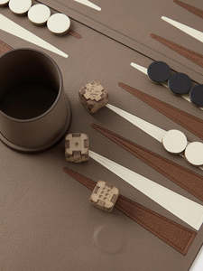 Jeu de backgammon et d'échecs en cuir portable, ensemble de jeu de voyage, backgammon enroulable - Product Image 3
