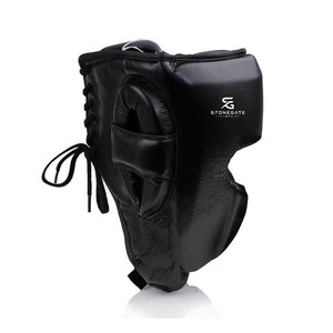 Protège-tête de boxe en cuir personnalisé, léger, respirant et réglable pour l'entraînement MMA et le kickboxing 2026 - Product Image 3