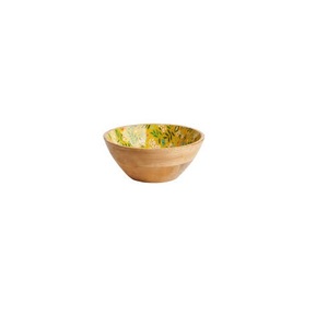 Ensemble de bols à salade ronds en bois écologiques, bols à popcorn et à fruits personnalisés imprimés, pour cuisine et restaurant - Product Image 1