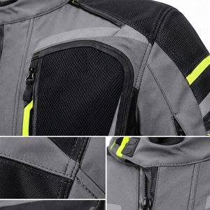 เสื้อแจ็คเก็ตมอเตอร์ไซค์แบบ Heavy Duty Adventure Touring Sport Cordura Mesh  พร้อมช่องเก็บของหลายช่อง  พร้อมแผ่นกันกระแทก CE  ผ้ากันน้ำ - Product Image 4
