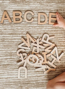 Letras del Alfabeto de Madera Pulida Ecológica de Primera Calidad, Duraderas, Personalizadas, Estilo Antiguo, Manualidades, Decoración Rústica de Pared para el Hogar y la Oficina - Product Image 2