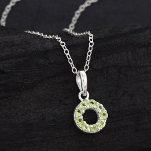 2026 New Fashion Peridot Gemstone Pendant Round Faceted 925 Sterling <b>Silver</b> <b>Top</b> Grade IGI Certified Fine Necklace Gift For Women - Product Image 4