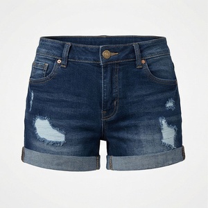 Shorts en jean décontractés grande taille pour femme, coupe ajustée, couleur personnalisée, sexy, pour l'été, vêtements de tous les jours - Product Image 1