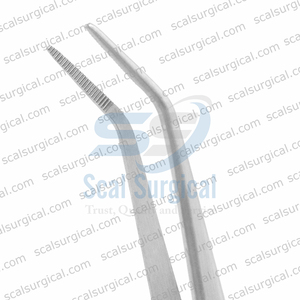 Pinzas de Acero Inoxidable con Mordazas Anguladas y Dentadas para Laboratorio Dental e Instrumentos Quirúrgicos Veterinarios - Product Image 5