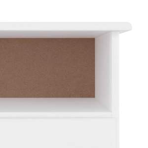 Meuble TV rectangulaire en bois de pin massif blanc moyen pour salon - Product Image 6