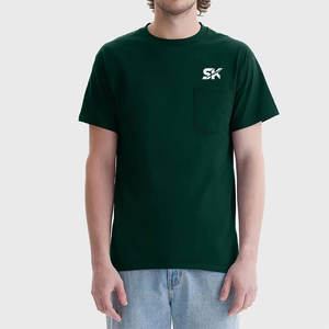 T-shirts unis respirants à poche, confortables, style streetwear, fabriqués en usine, les plus vendus - Product Image 1