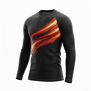 Maillot de compression à manches courtes personnalisé, sublimé, respirant, avec coutures renforcées, vêtements d'entraînement MMA, qualité supérieure - Product Image 3