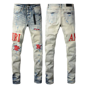 BEST ROCK INTERNATIONAL OEM/ODM Jeans de Mezclilla Azul para Hombre, Diseño Recto, Alta Calidad, Transpirables, Cintura Media, Ligeros - Product Image 5