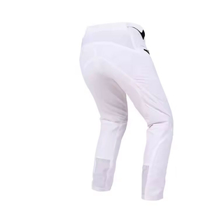 Men's White <b>Waterproof</b> Sporty <b>Trousers</b> High Waist Straight Fit Side Pockets Button Closure Winter Wear - Product Image 2
