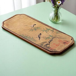 Decorative Wooden Serving Tray for Food and Drink Wood Serving Tray for Restaurant Dining <b>Table</b> <b>Kitchen</b> Use for Export Price - Product Image 5