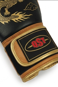 Gants de kick-boxing en cuir de vachette à motif dragon, fermeture à lacets, support de poignet auto-agrippant, taille personnalisée, coupe-vent - Product Image 6