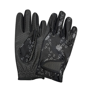 Guantes de equitación para mujer al por mayor, con estampado floral, de neopreno, ligeros, transpirables, con agarre completo en los dedos, guantes de moda para montar en invierno - Product Image 1