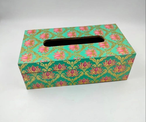 กล่องใส่กระดาษทิชชูเรซิ่นงานฝีมือ FAIZA CRAFT ดีไซน์สวยงาม ลายดอกไม้ คุณภาพเยี่ยม สำหรับวางบนโต๊ะ กล่องใส่กระดาษเช็ดปากสำหรับงานแต่งงาน - Product Image 5