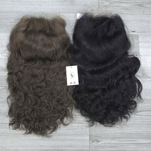 Perruques en cheveux humains ondulés vietnamiens lisses sans colle avec mèches, pour femmes noires, frontales en dentelle HD 13x6, vente en gros - Product Image 4