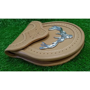 Custom Handmade Real Tan Leather <b>Brogue</b> Style Staghead Premiume Scottish <b>Kilt</b> Sporran Factory Supplies - Product Image 3