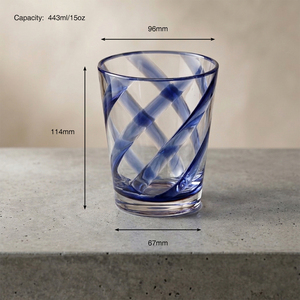 [Holar] Vasos de Plástico Reutilizables de 21 oz, Diseño Simple con Rayas Azules, Hechos en Taiwán, Resistentes a los Golpes, para Bares, Campamentos y Restaurantes - Product Image 3