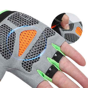 Gant de vélo de route demi-doigt antichoc respirant pour hommes et femmes équipement de vélo gants de cyclisme pour hommes à vendre à bas prix - Product Image 6