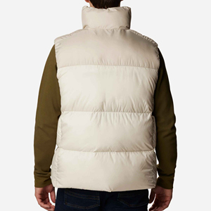 Chaleco Acolchado Grueso Unisex Estándar con Cuello Alto y Diseño de Parches para Ropa Urbana de Invierno, Precio al por Mayor, Fabricante de Pakistán - Product Image 3