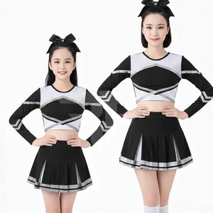 Uniforme de cheerleading personnalisé à faible MOQ, design sur mesure, vente en gros à bas prix, uniforme de cheerleading sublimé de haute qualité avec strass - Product Image 2
