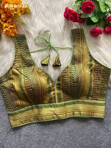 Premium Quality Jacquard with Zari Weaving Design Fully-Stitched <b>Blouse</b> Collection Manufacturer from Surat Indian Supplier - Product Image 6