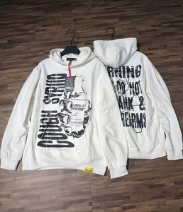 เสื้อฮู้ดดี้คุณภาพสูง ผ้าฝ้าย 100% เนื้อหนา สไตล์สตรีทแวร์ เสื้อผ้าผู้ชาย ลาย "AWFUL LOT of COUGH SYRUP" สำหรับผู้ชาย - Product Image 2