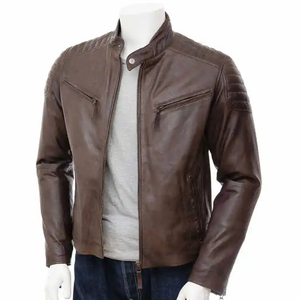 2026 Comfortable Top Quality <b>Men</b> <b>Leather</b> <b>Jackets</b> Fully Customized Genuine Cowhide <b>Leather</b> <b>Men</b> <b>Leather</b> <b>Jackets</b> Cheap - Product Image 1