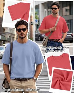 เสื้อยืดโอเวอร์ไซส์ผ้าฝ้ายแท้ 100% น้ำหนัก 220 กรัม พิมพ์ลายตามสั่งที่ไหล่ สไตล์ฮิปฮอป ไซส์ใหญ่พิเศษ ผ้าฝ้ายแท้ 100% ทรงบ็อกซี่ สำหรับผู้ชาย - Product Image 6