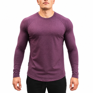 Mens Long Sleeve Compression Shirt <b>Raglan</b> Sports Base Layer Gym Fitness Running Training Athletic Performance <b>Top</b> Activewear Pro - Product Image 1