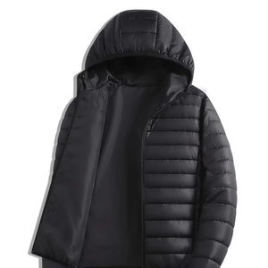 Fully Customized Men's Waterproof Canvas Puffer <b>Jackets</b> Polyester Wadding Filled Winter DDP Shipping - Product Image 1