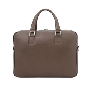 Porte-documents en cuir véritable pour hommes et femmes, beige, grande capacité, sac pour ordinateur portable robuste, sac à main de créateur, logo personnalisé OEM - Product Image 2