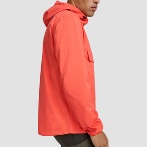 OEM Custom Logo Color Regular Fit <b>Pullover</b> 1/4 Zip Hoodie Lightweight Waterproof 100% Polyamide Outdoor <b>Jacket</b> for <b>Men</b> - Product Image 3