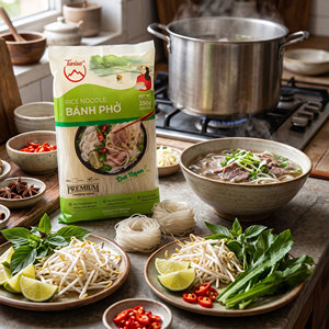 Fideos de Arroz Vietnamitas – Fábrica Certificada HALAL, ISO, HACCP, Exportación Directa a Muchos Países, OEM / Marca Privada - Product Image 1