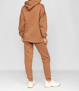 Hot Selling Women <b>Hoodie</b> Joggers Set Full Sleeve Winter Tracksuit Sports Wear Four-Way Stretch Breathable Hooded Tracksuit Set - Product Image 2
