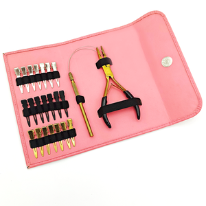 Bolsa de Almacenamiento para Extensiones de Cabello de Acero Inoxidable Rosa, Plástico y Metal, de Uso Comercial, con Kit de Herramientas y Alicates de Microenlace - Product Image 2