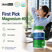 Magnesium 400 Tablet Suplemen Mineral Kekuatan Tinggi untuk Dukungan Otot, Saraf & Energi OEM Label Pribadi Buatan Korea