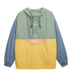 Custom Windbreaker <b>Jacket</b> Mesh Lining Breathable Anorak Hooded Half Zip <b>Pullover</b> Plus Size <b>Mens</b> Windbreaker <b>Jacket</b> - Product Image 1
