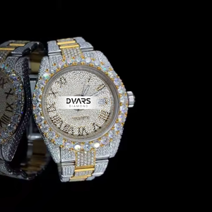 Montre en Moissanite Diamantée, Montres de Luxe Entièrement Automatiques VVV en Moissanite Diamantée - Product Image 1