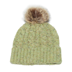 Unisex Light Blue Knit Beanie Hat With Pom Pom Hand Knitted <b>Winter</b> <b>Cap</b> Adult Size 56-58CM Casual Outdoor Style - Product Image 5