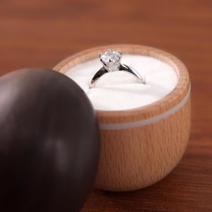 Vintage Handmade Wooden <b>Ring</b> Box Pack of 1 | <b>Ring</b> <b>Holder</b> & Jewelry Presentation Box for <b>Engagement</b> Proposal Wedding Anniversary - Product Image 4