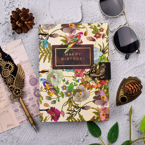 สมุดบันทึกทำมือลายหัวใจโกธิค A5 พร้อมตัวล็อคโลหะ 100 หน้า |   สมุดบันทึกทำมือสไตล์วินเทจ ดีไซน์ดาร์กอาร์ต ของขวัญสุดพิเศษ - Product Image 2