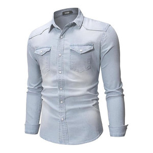 Chemises décontractées pour hommes à manches longues avec col rabattu personnalisé, chemises décontractées pour hommes à manches longues tendance, best-sellers - Product Image 3