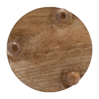 Nouvel Arrivage Direct Usine : Lot de 2 Plateaux Rehausseurs en Bois Résistants à la Chaleur, Style Ferme Moderne, Multifonctionnels et Durables, pour Ramadan et Mariages