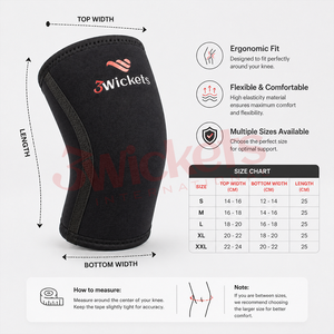 <b>Knee</b> <b>Compression</b> <b>Sleeve</b> Pair Neoprene <b>Knee</b> Brace Support for Gym Running Football | Anti-Slip <b>Knee</b> Support Wholesale - Product Image 3