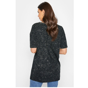 T-shirt en toile délavée à l'acide pour femme, coupe classique, 100 % coton, écologique, séchage rapide, respirant, anti-boulochage, fabriqué en usine à prix bas - Product Image 6